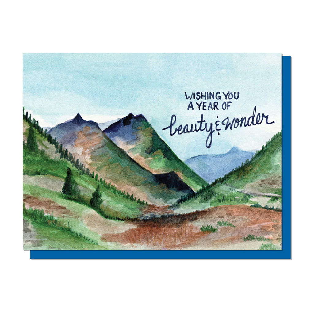 Beauty & Wonder Mountain Landscape Birthday Card