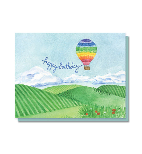 Hot Air Balloon Birthday Card