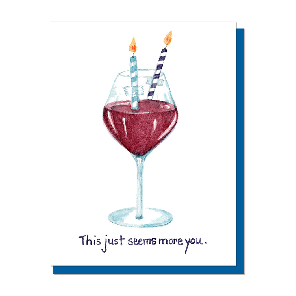 Wine Lovers Red Wine Birthday Card