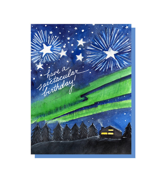 Northern Lights Birthday Card