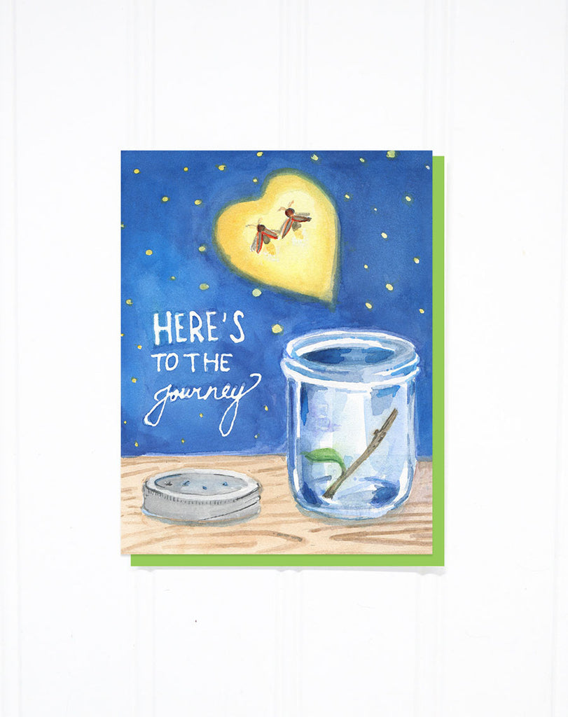 Here's to the Journey Firefly card for love, wedding, anniversary, graduation